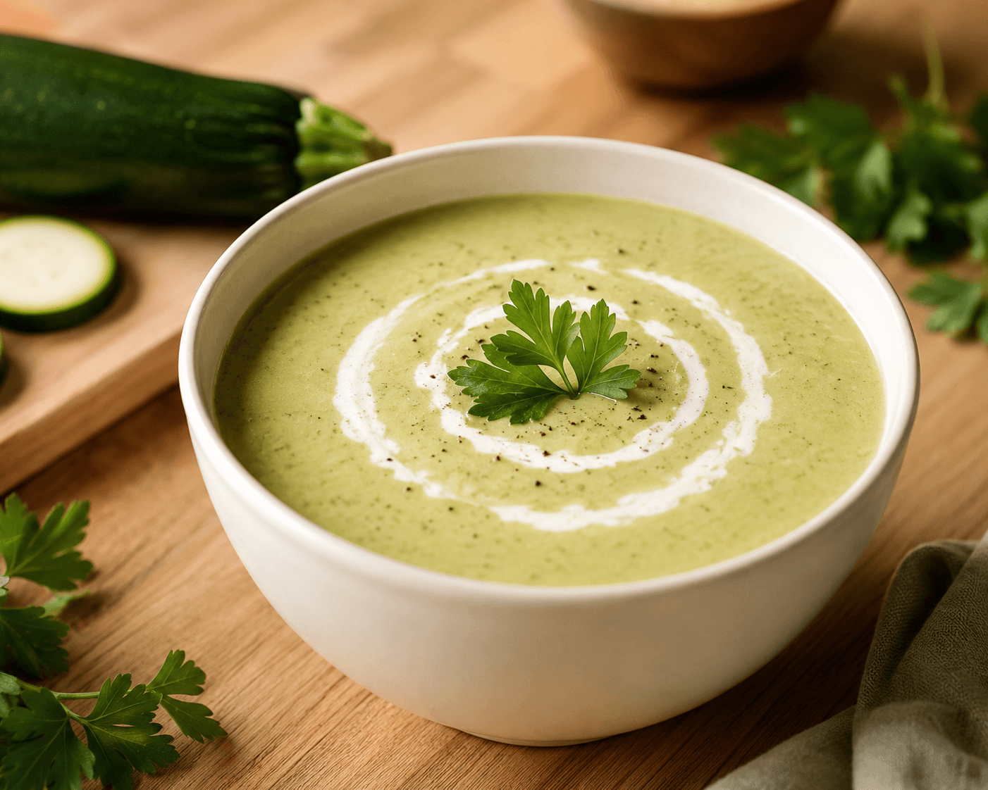 Crema de calabacín con robot de cocina en 25 minutos